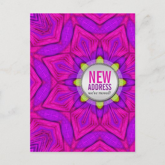 Carte postale de nouvelle adresse Rose Moderne Nou (Devant)