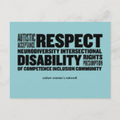 Carte postale de nuage de mots AWN (Devant)