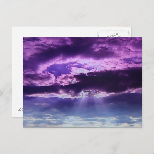 Carte postale de nuages violets (Devant / Derrière)