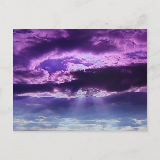 Carte postale de nuages violets (Devant)