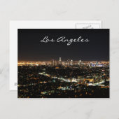 Carte postale de nuit de Los Angeles (Devant / Derrière)