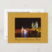 Carte postale de nuit de Noël de Prague (Devant / Derrière)