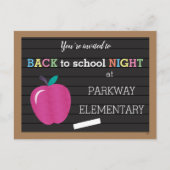 Carte postale de nuit de retour à l'école (Devant)