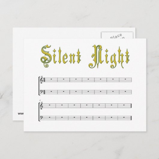 Carte postale de nuit silencieuse (Devant / Derrière)