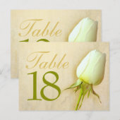 Carte postale de numéro de table de mariage au bou (Devant / Derrière)