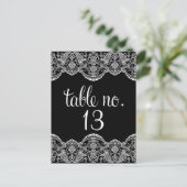 Carte postale de numéro de table en dentelle maroc (Debout devant)