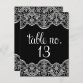 Carte postale de numéro de table en dentelle maroc (Devant / Derrière)