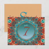Carte postale de numéro de table mandala de la ter (Devant / Derrière)