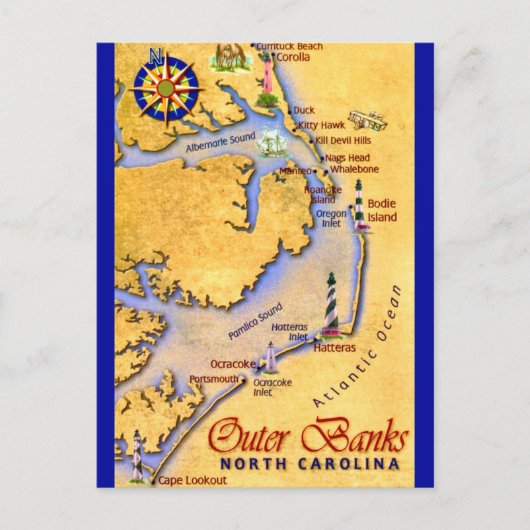 Carte postale de Outer Banks (Devant)