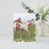 Carte postale de paire de chevaux (Debout devant)