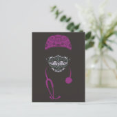 carte postale de paisley avec masque (Debout devant)