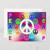 carte postale de paix haut et bas (Devant / Derrière)