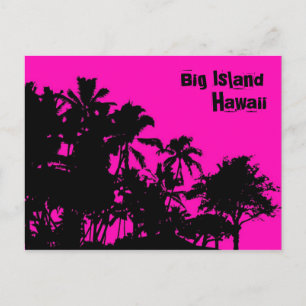 Carte postale de palmier grande île hawaii