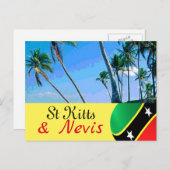 Carte postale de palmiers de Saint-Kitts-et-Nevis (Devant / Derrière)