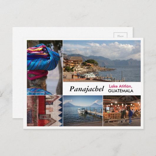 Carte postale de Panajachel, Guatemala (Devant / Derrière)
