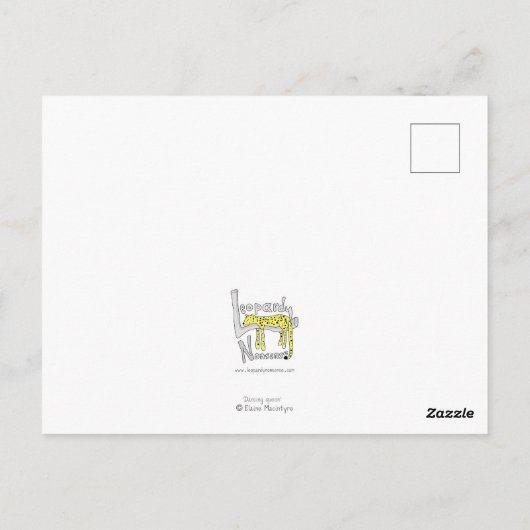 Carte postale de panda rouge à danser (Dos)