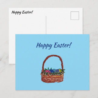 Carte postale de panier de Pâques