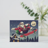 Carte postale de Papa Noël skater (Debout devant)