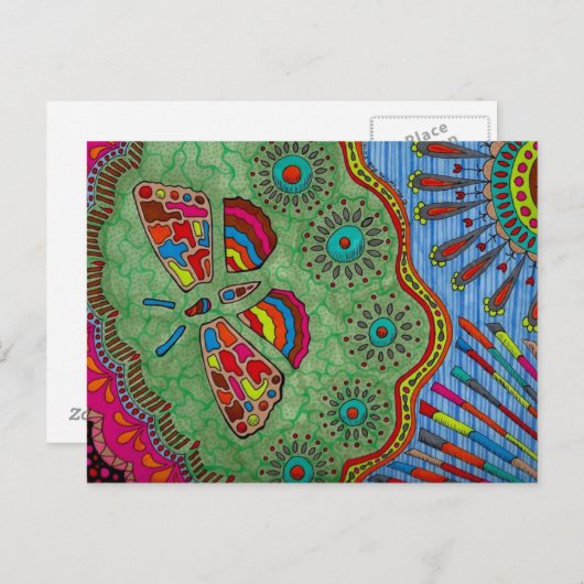 Carte postale de papillon (Devant / Derrière)