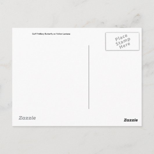 Carte postale de papillon du Golfe (Dos)