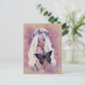 Carte postale de papillon pourpre triste (Debout devant)