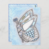 Carte postale de papillon Steampunk (Devant / Derrière)