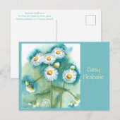 Carte postale de pâquerette Erigeron (Devant / Derrière)