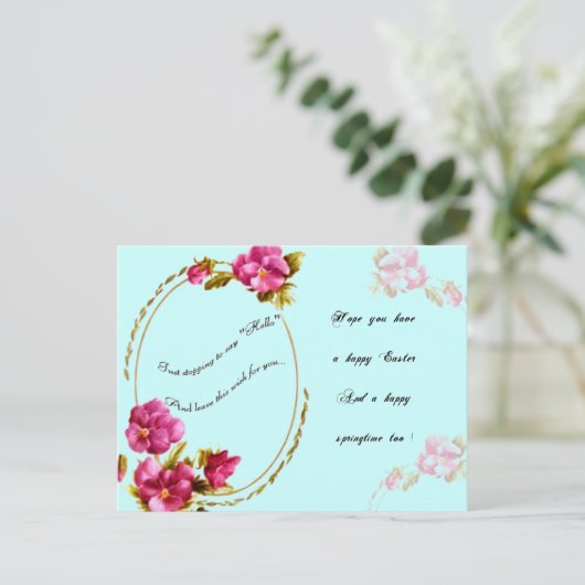 Carte postale de Pâques (Debout devant)