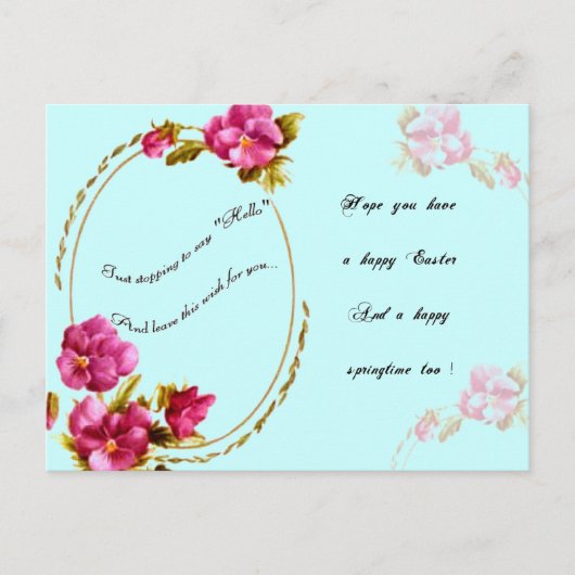 Carte postale de Pâques (Devant)