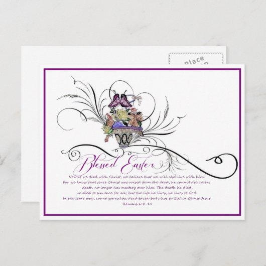 Carte postale de Pâques (Devant / Derrière)