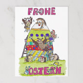 Carte postale de Pâques animée allemande