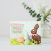 Carte postale de Pâques au chocolat Bunny (Debout devant)