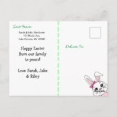 Carte postale de Pâques heureuse personnalisée (Dos)