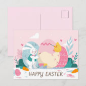 Carte postale de Pâques mignonne (Devant / Derrière)