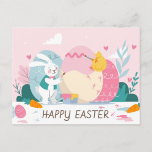 Carte postale de Pâques mignonne