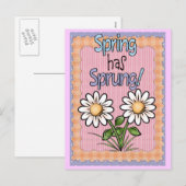 Carte postale de Pâques mignonne (Devant / Derrière)