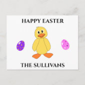 Carte postale de Pâques personnalisée. (Devant)