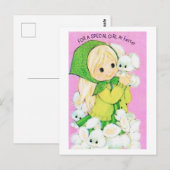 Carte postale de Pâques pour une fille spéciale (Devant / Derrière)
