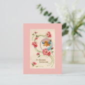 Carte postale de Pâques Poussin Vintage (Debout devant)
