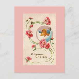 Carte postale de Pâques Poussin Vintage