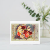 Carte postale de paquets de semences. (Debout devant)