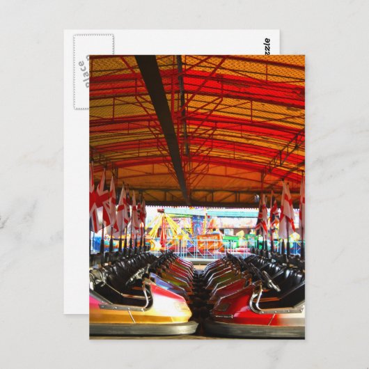 Carte postale de pare-chocs Dodgem Fairground (Devant / Derrière)