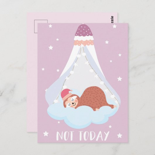 Carte postale de paresseux (Devant / Derrière)