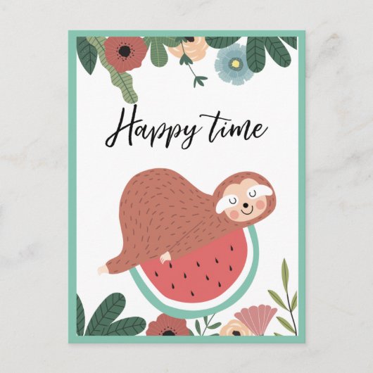 Carte postale de paresseux (Devant)