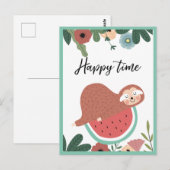 Carte postale de paresseux (Devant / Derrière)