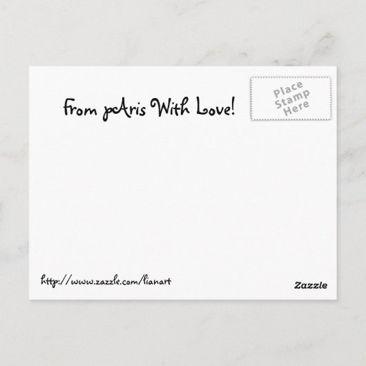 Carte postale de Paris (Dos)