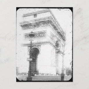 Carte postale de Paris, Arc de Triomphe, N&B