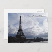 Carte Postale De Paris avec amour (Devant / Derrière)