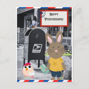 Carte postale de passage de Pâques Bunny