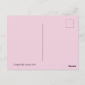 Carte postale de passage postal rose mignon (Dos)